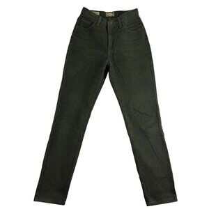 Vintage Express Jeans Womens Olive Green High-Waisted Denim Pants Size 7/8